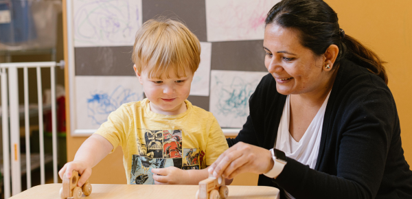 Educator with child